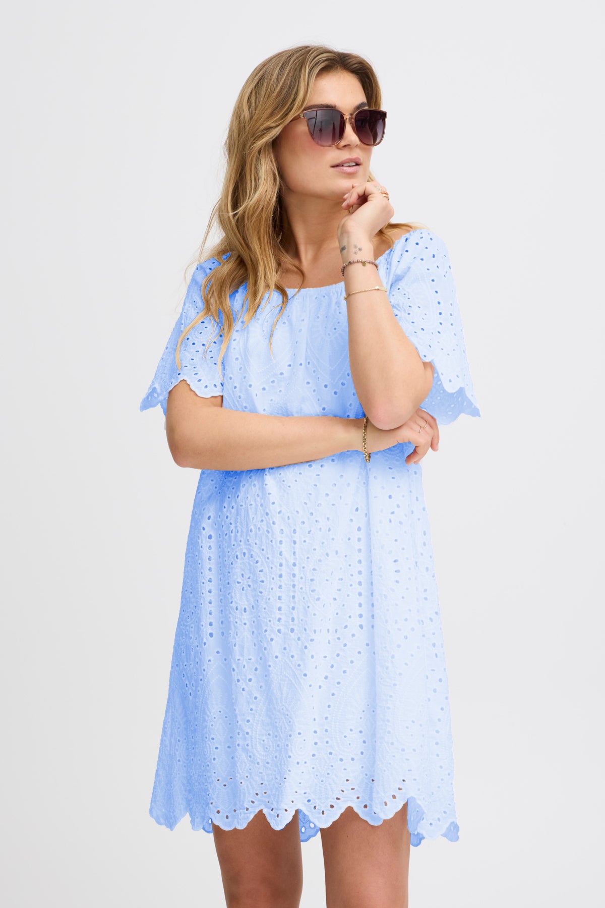 Milea dress, cerulean blue