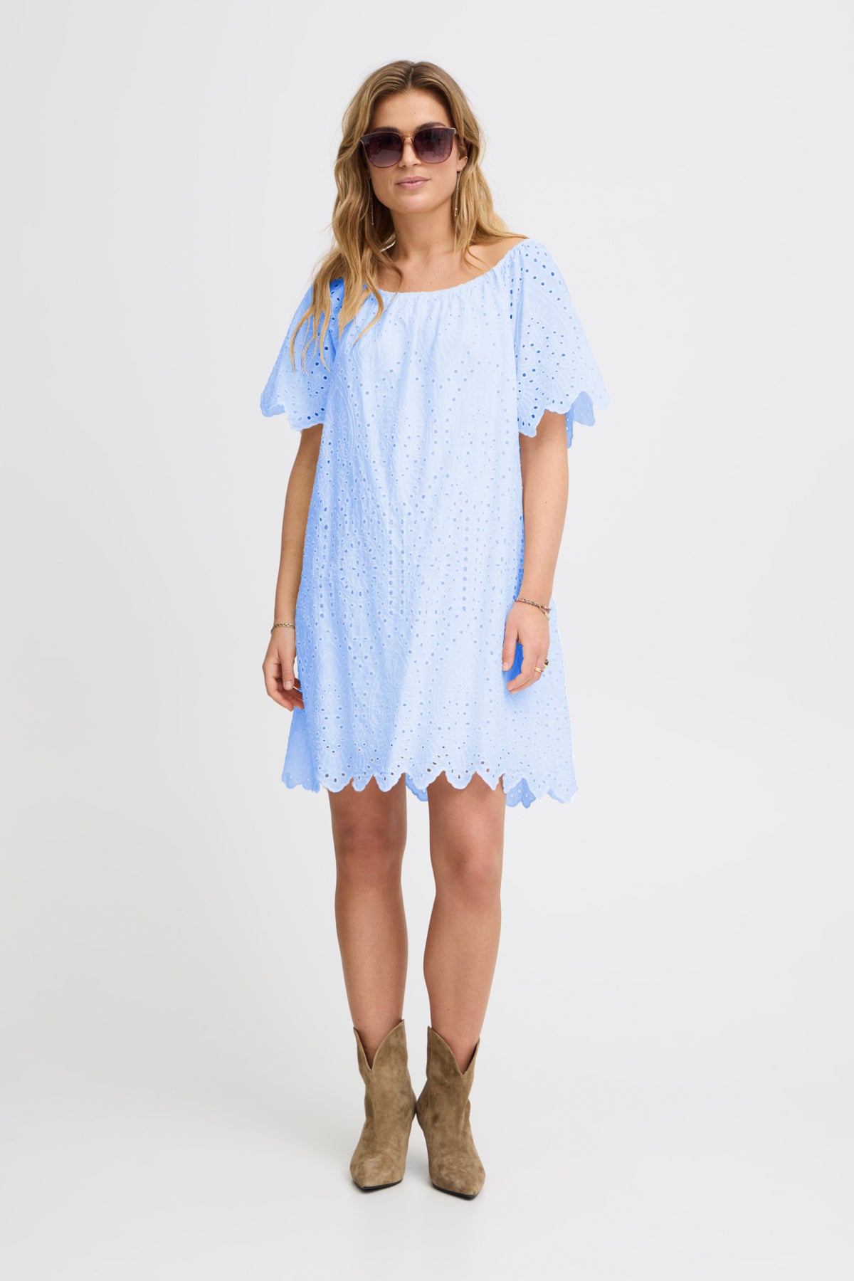 Milea dress, cerulean blue