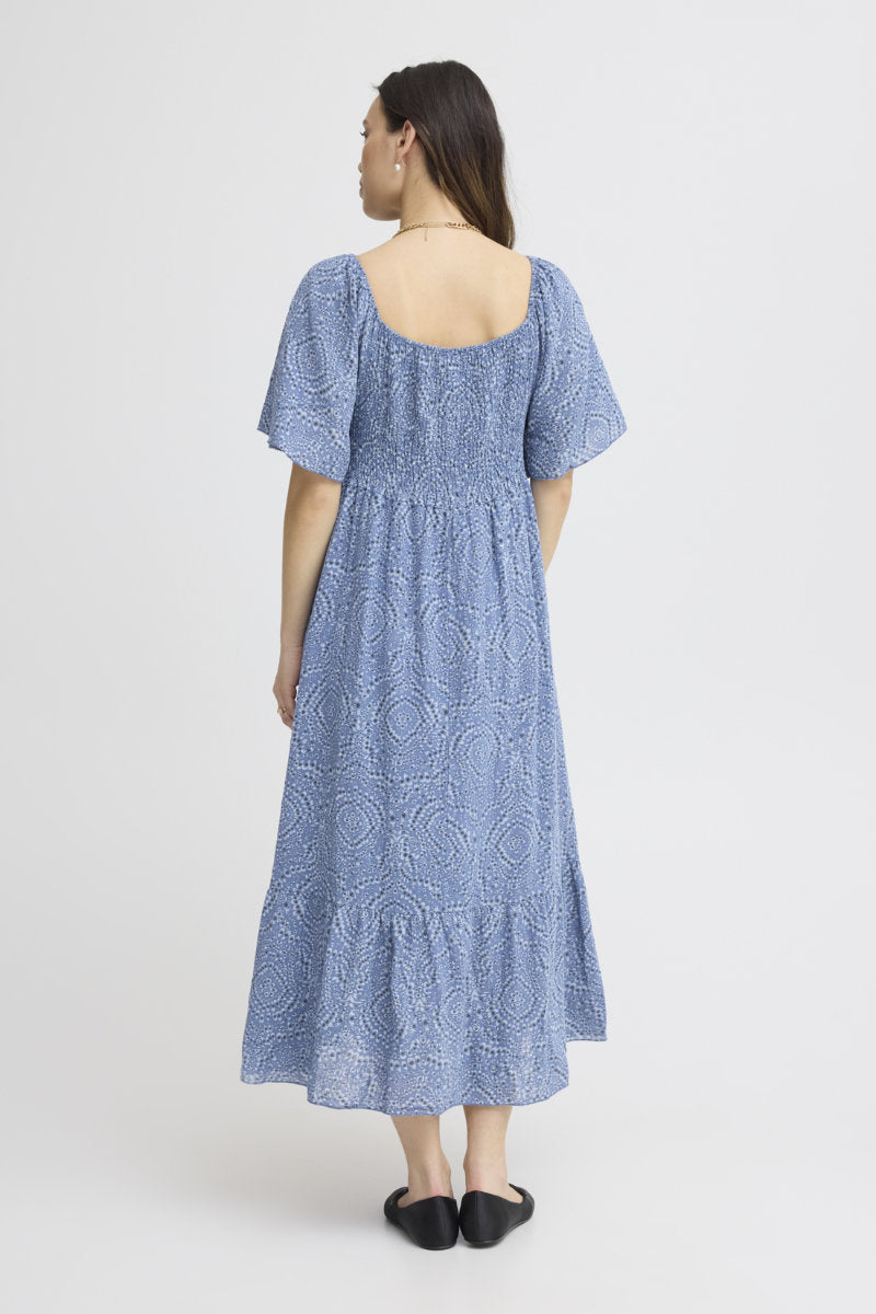 Alexa batik dress, denim