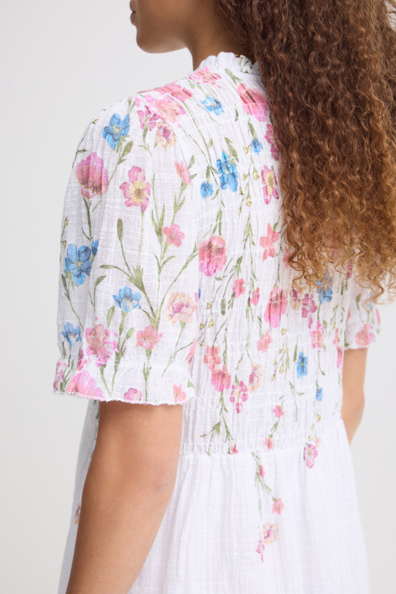 Alexa floral dress, white