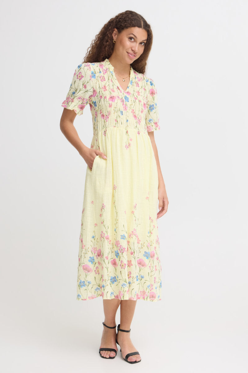 Alexa floral dress, yellow