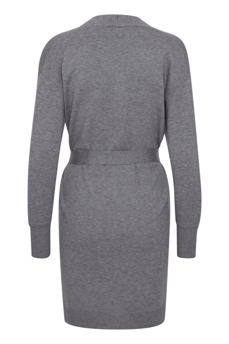 Nonina belt cardigan. Mid grey
