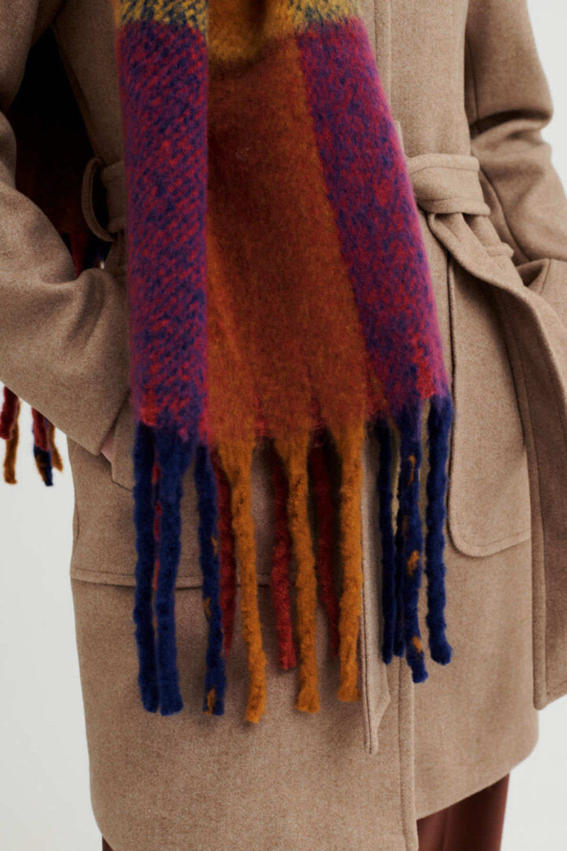 Vilna fluffy scarf, Navy