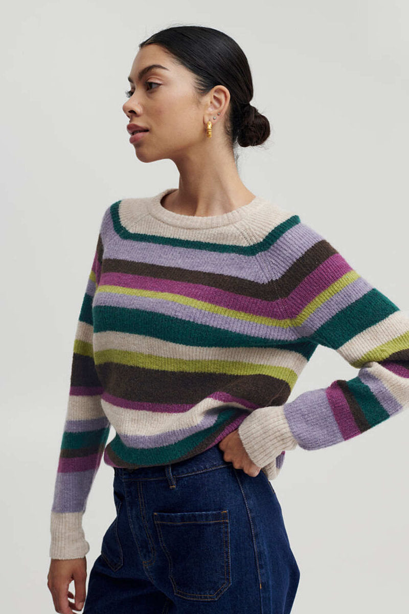 Martine stripe jumper, Heather