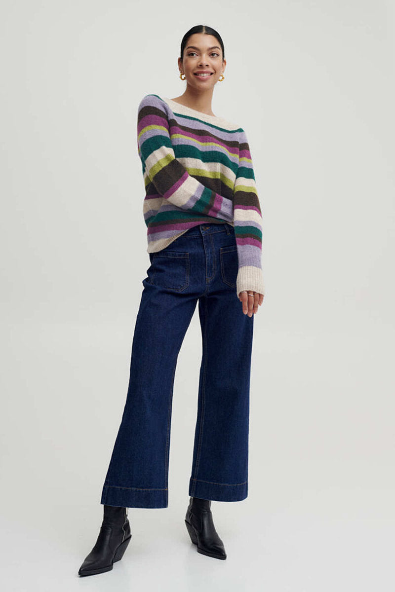 Martine stripe jumper, Heather