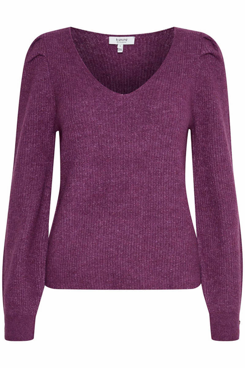 Martine puff sleeve jumper, Magenta