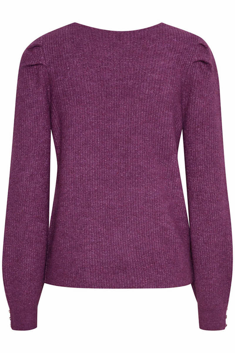 Martine puff sleeve jumper, Magenta