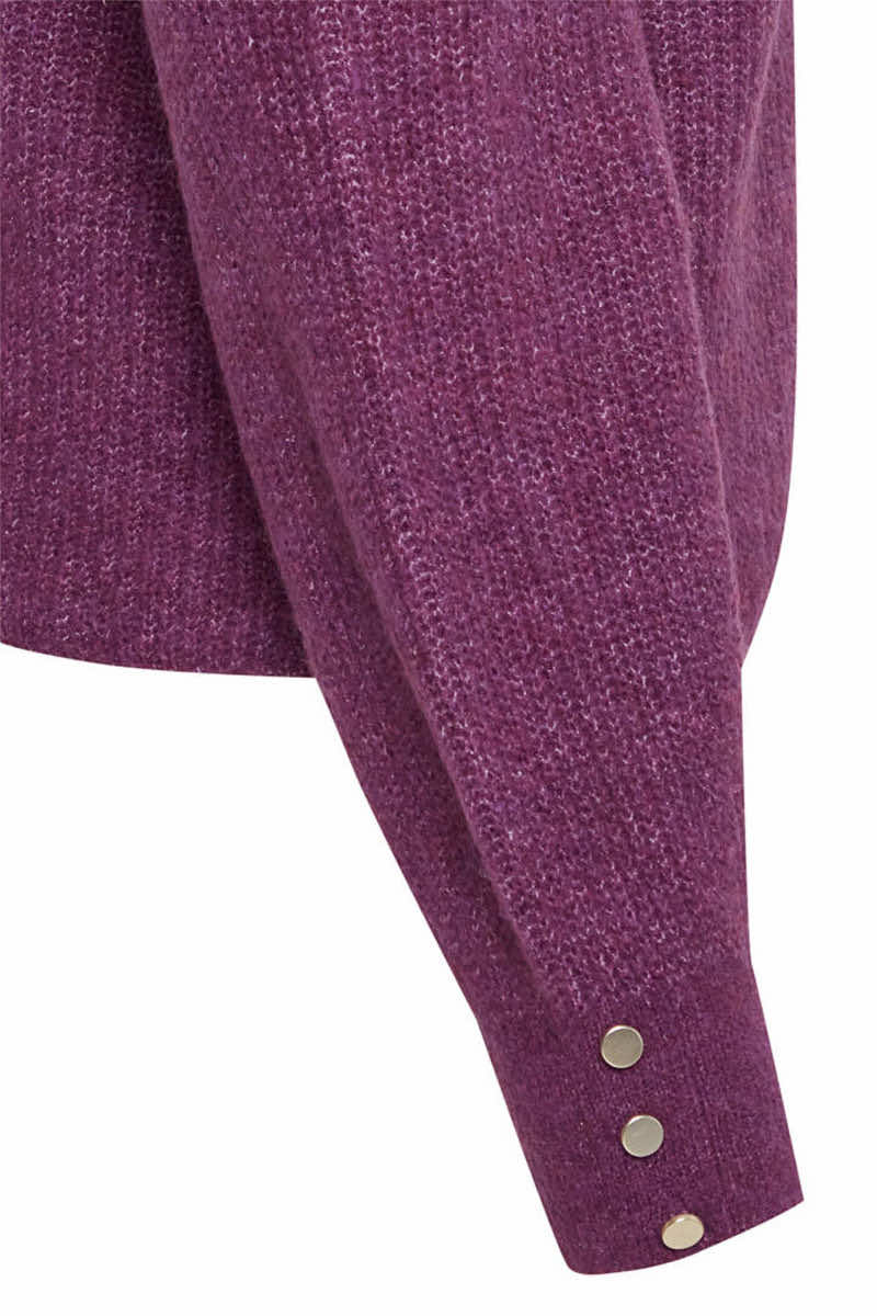 Martine puff sleeve jumper, Magenta