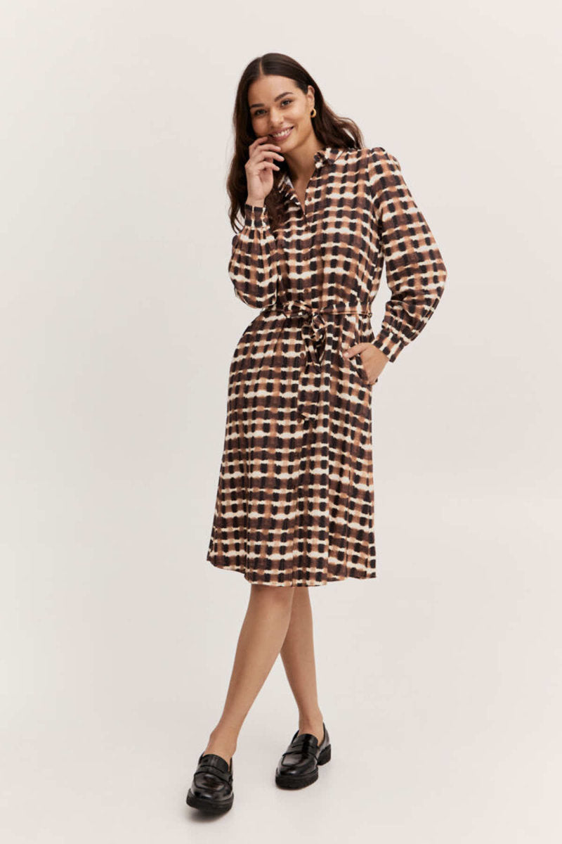 Ibine shirt dress, coffee