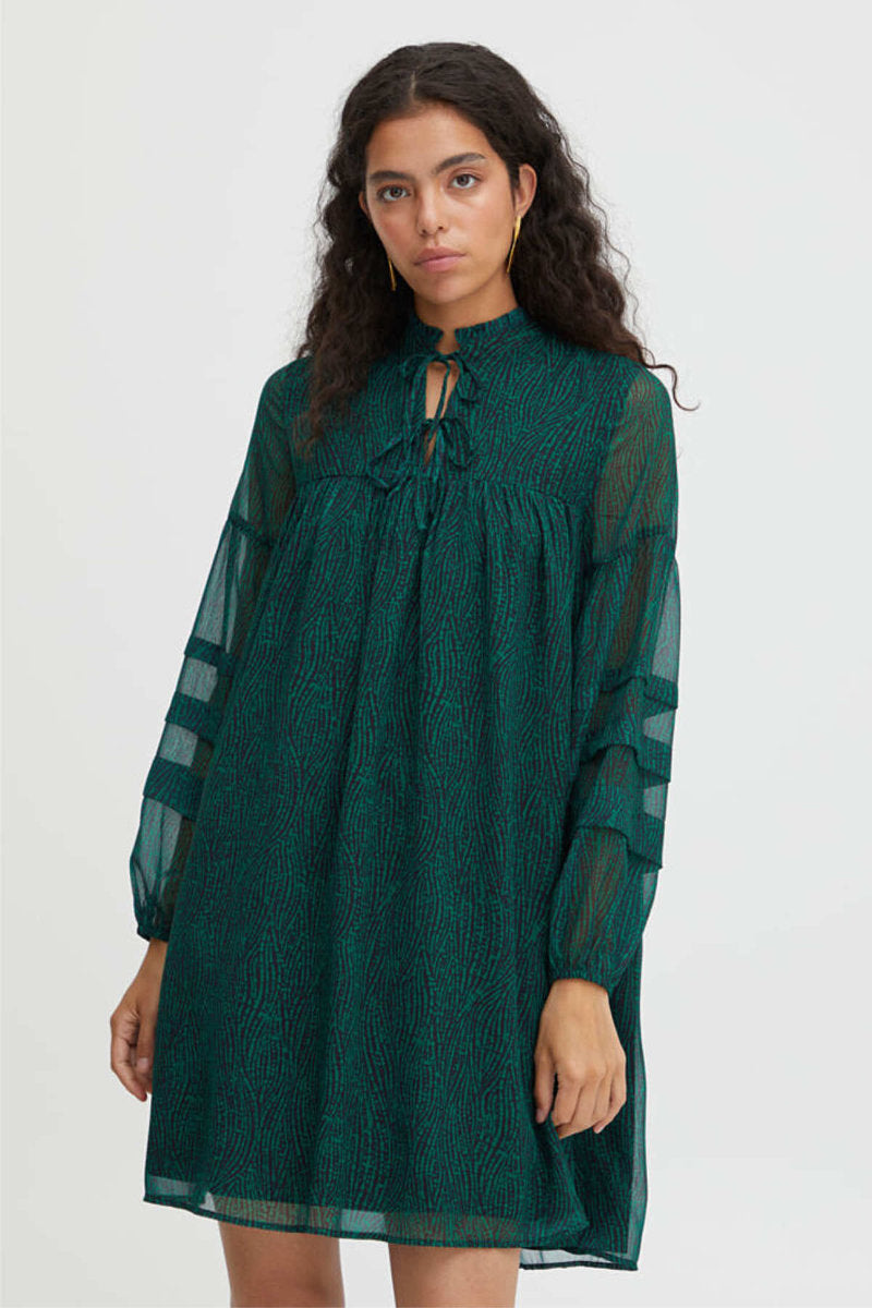 Hima short dress, sea green