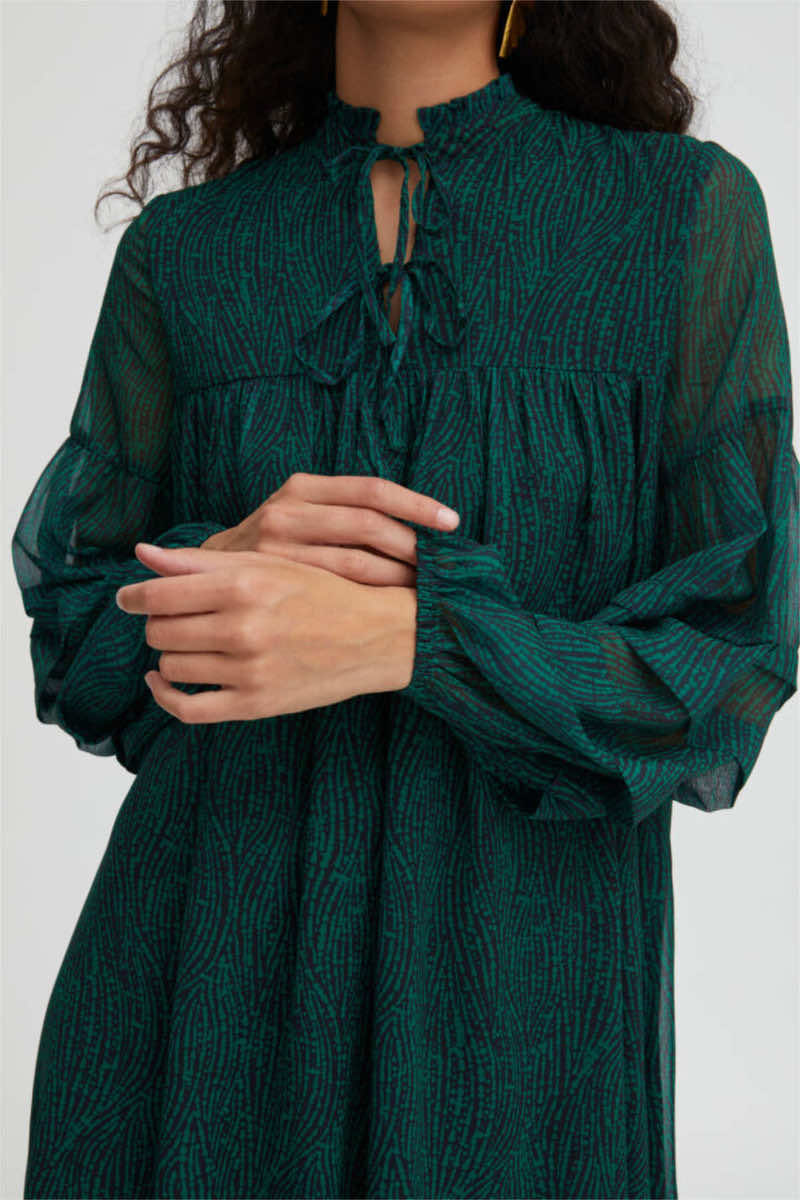 Hima short dress, sea green
