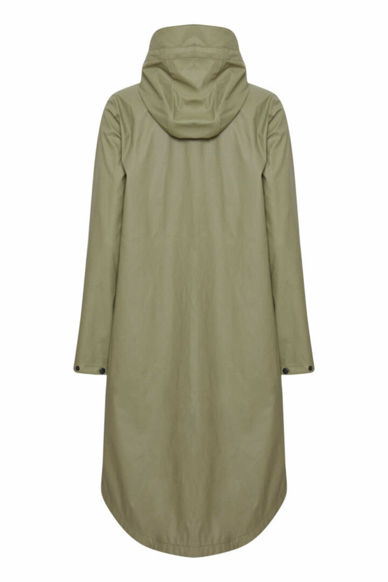 Avan long raincoat, sage