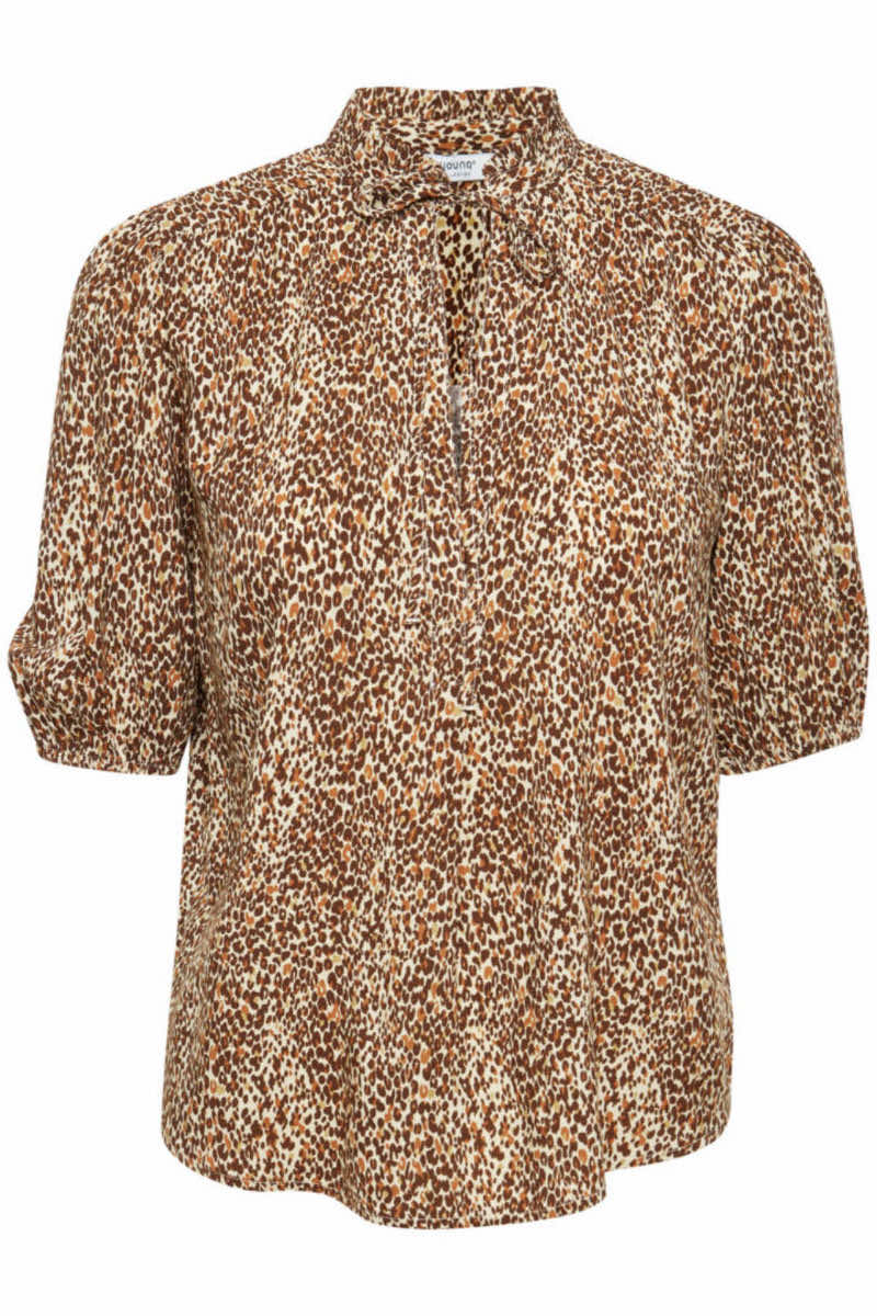 Joella short sleeve blouse, coffee