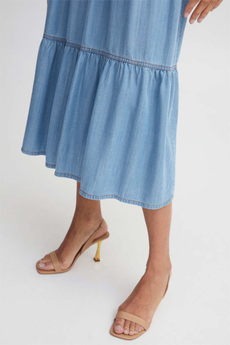 Lana Long Skirt, light denim