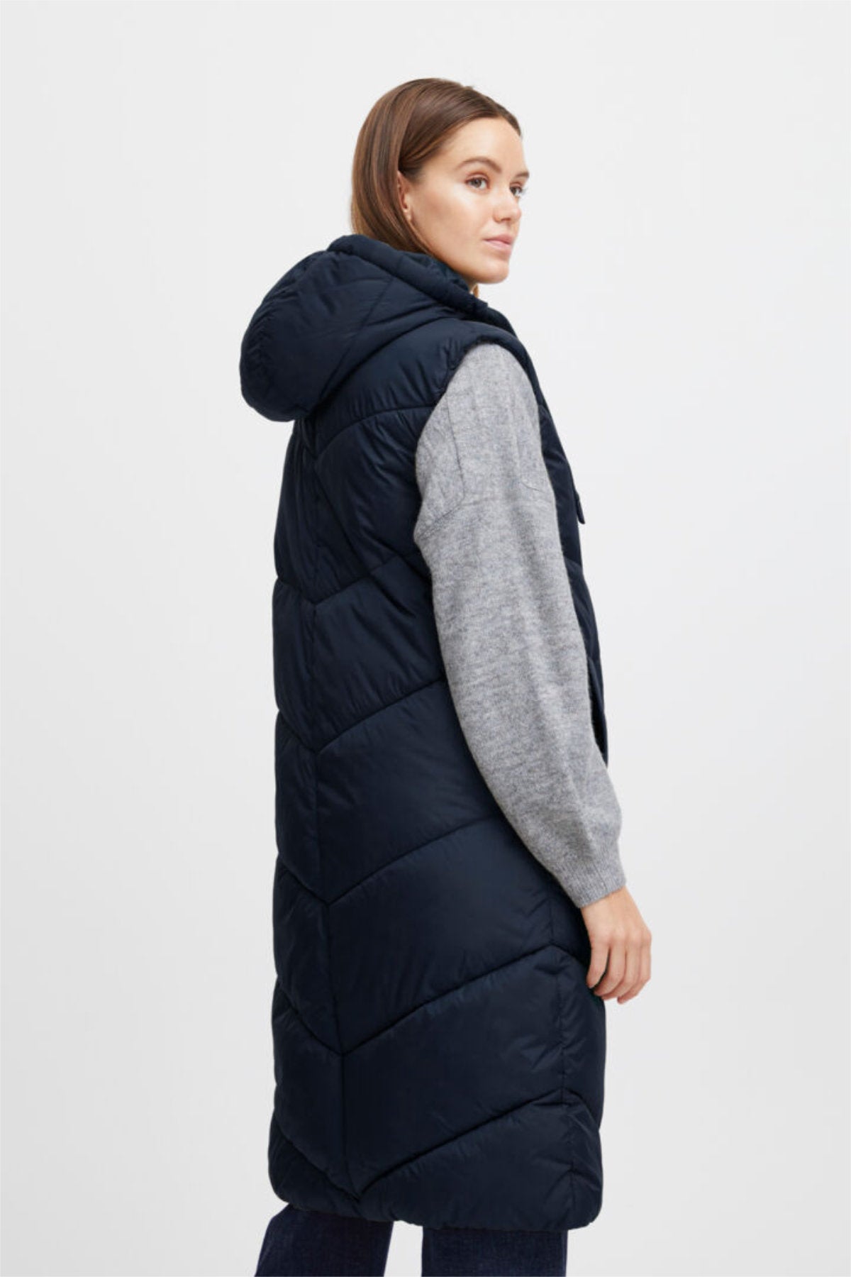 Bomina long gilet, navy