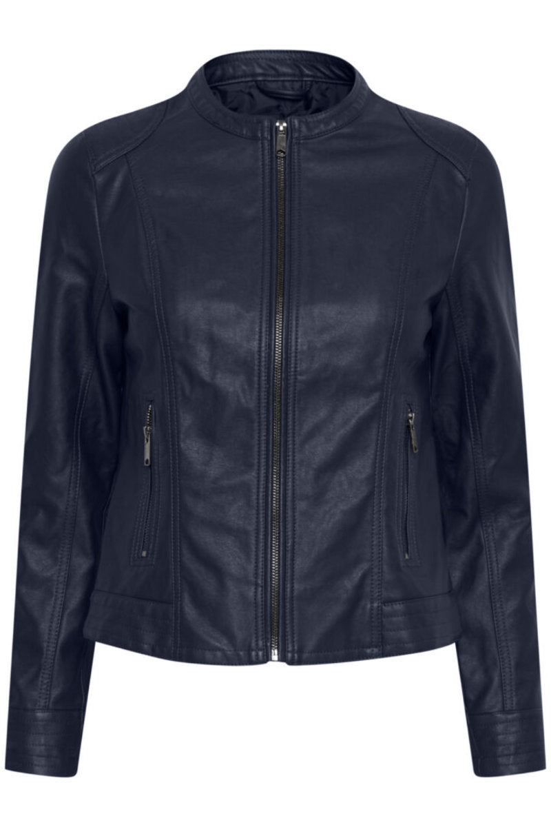 Acom faux leather jacket, black