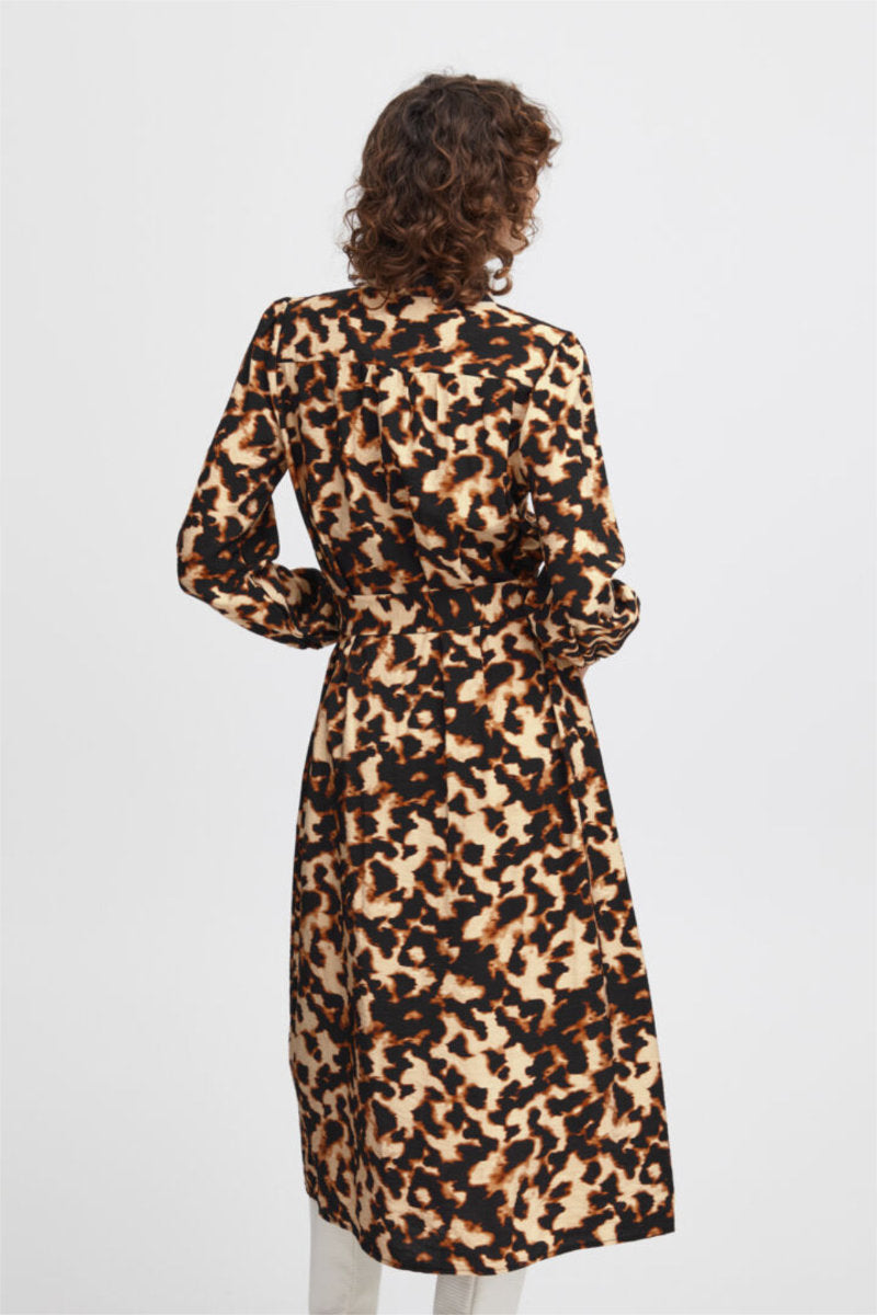 Ibine Shirt Dress, Brown