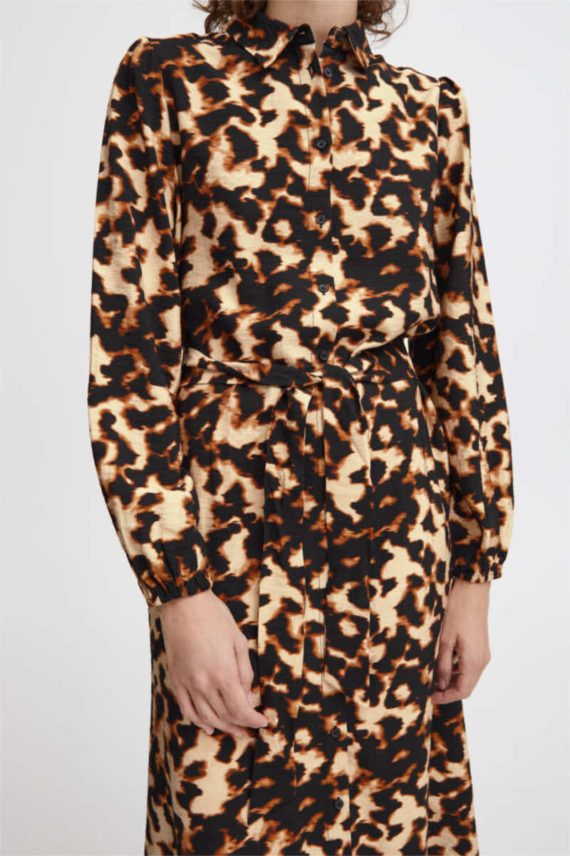 Ibine Shirt Dress, Brown