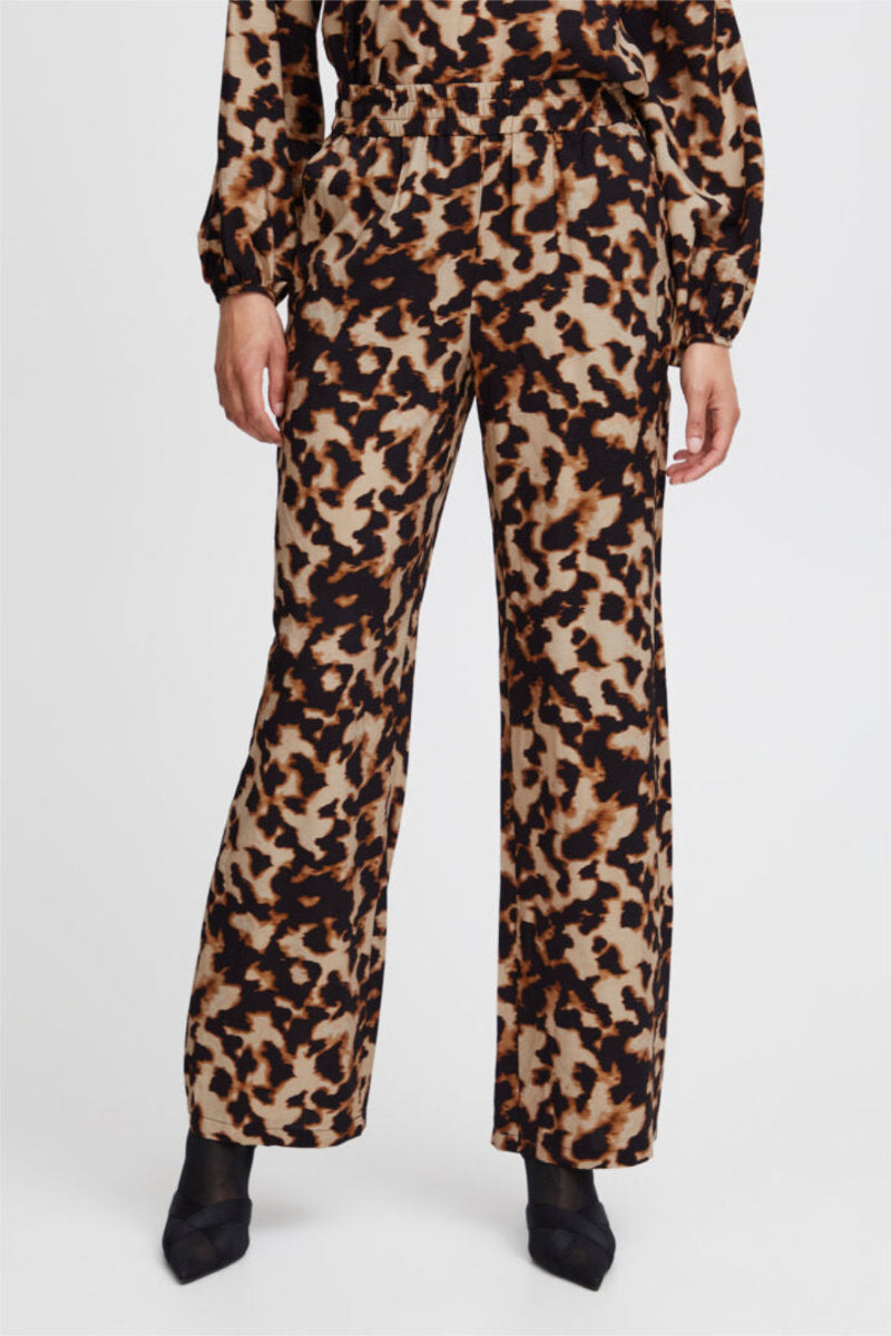 Ibine Wide-leg Trousers, Brown