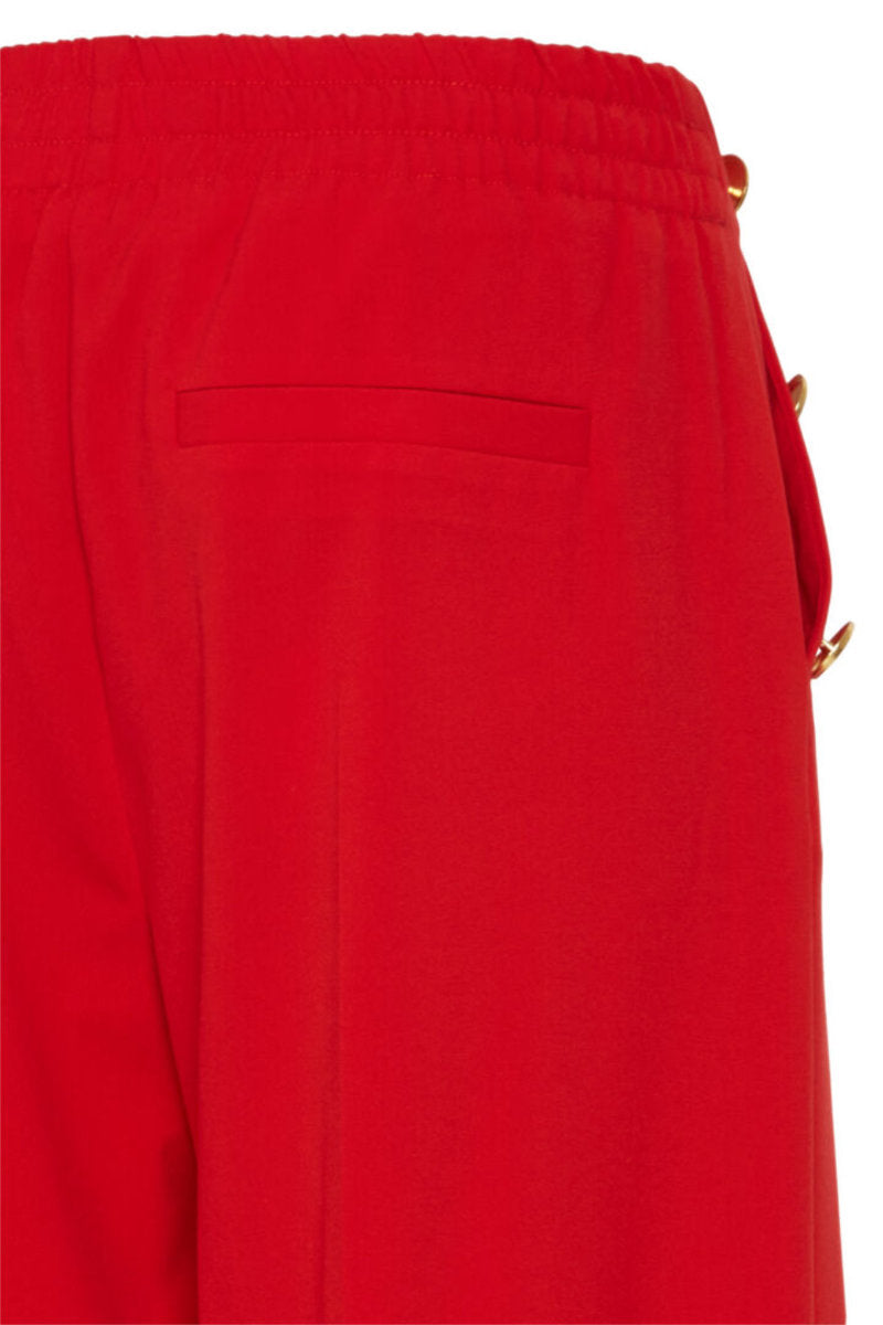 Danta button front trousers, red