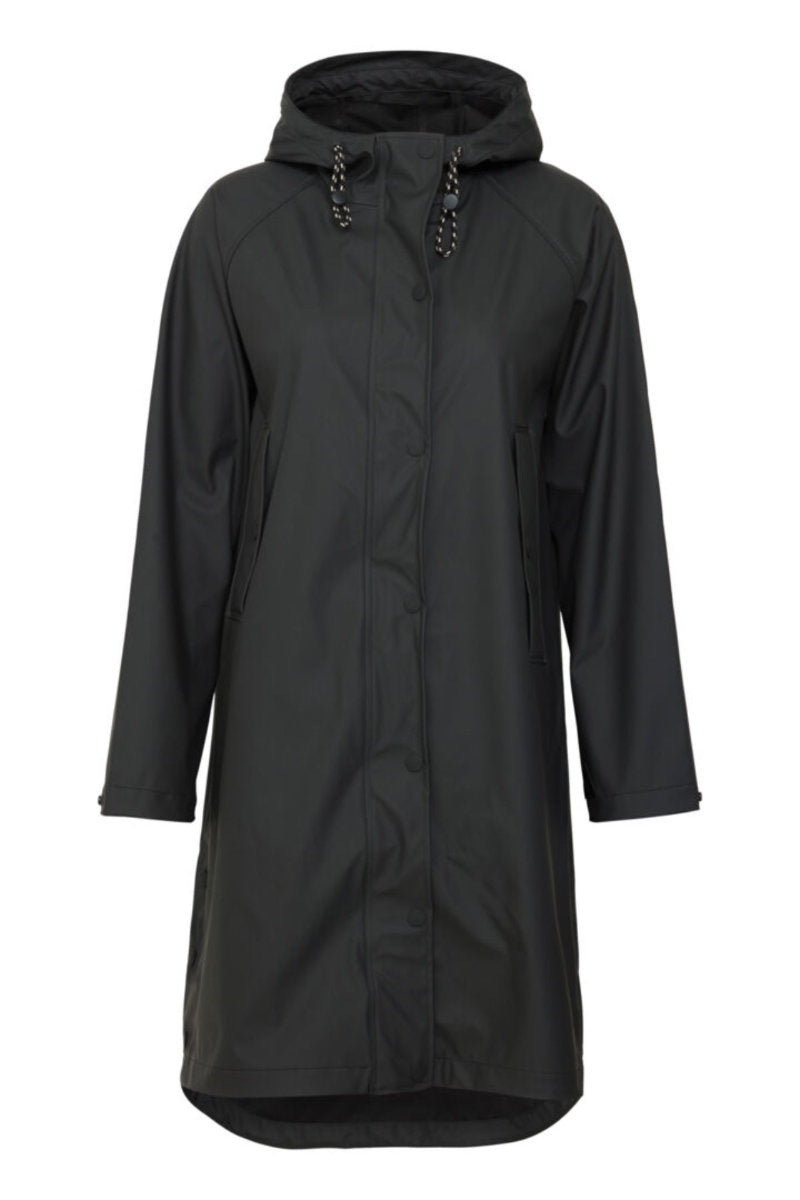 Avan long raincoat, black