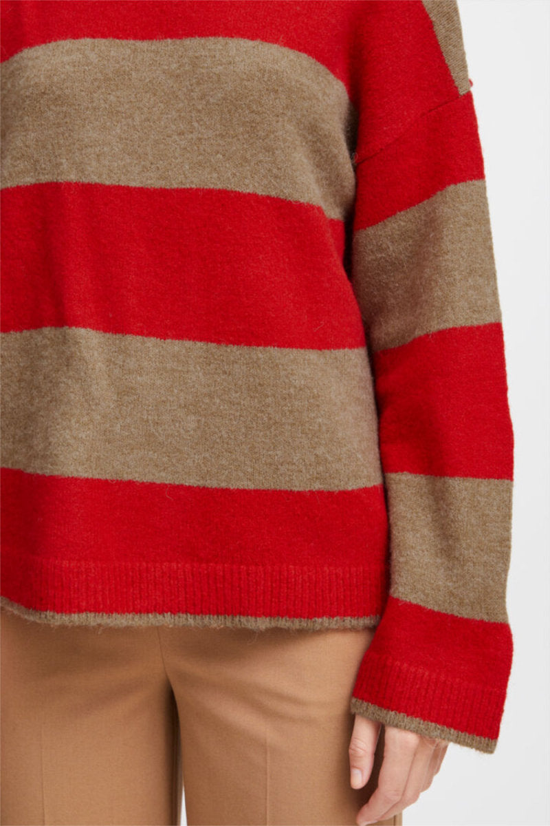 Martha stripe jumper, red