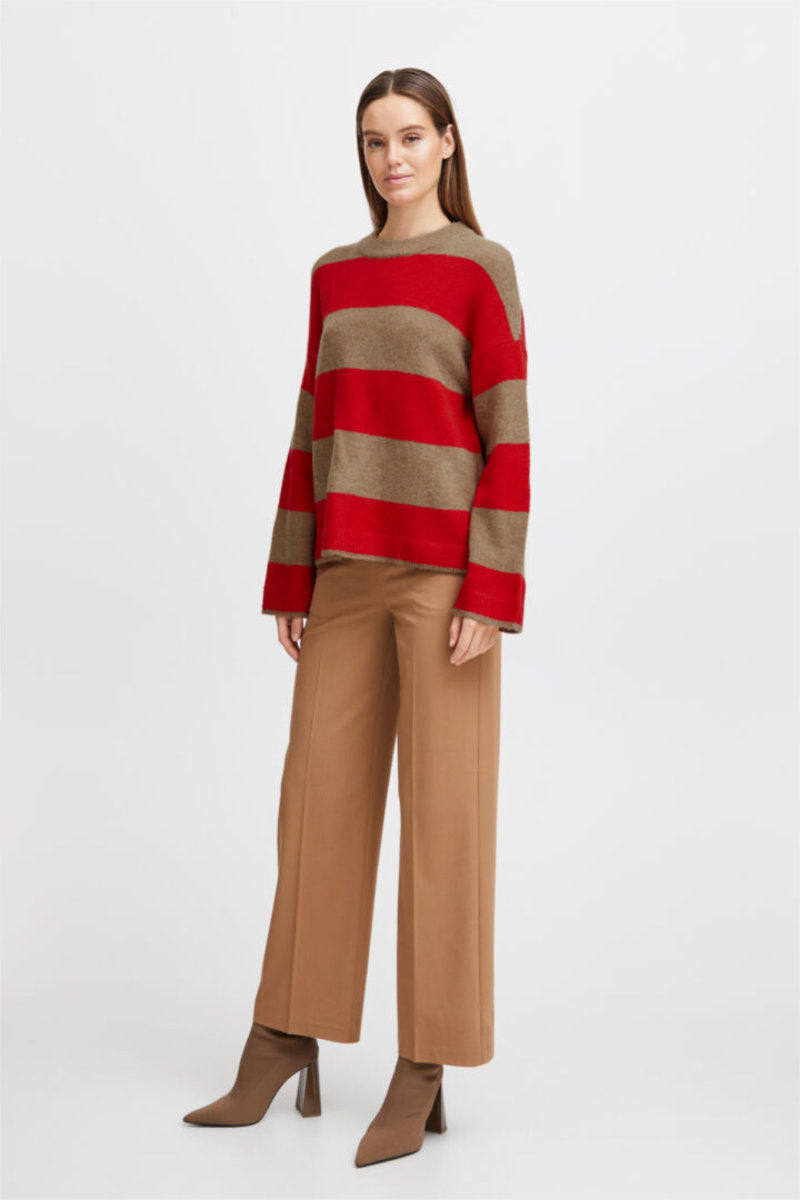 Martha stripe jumper, red