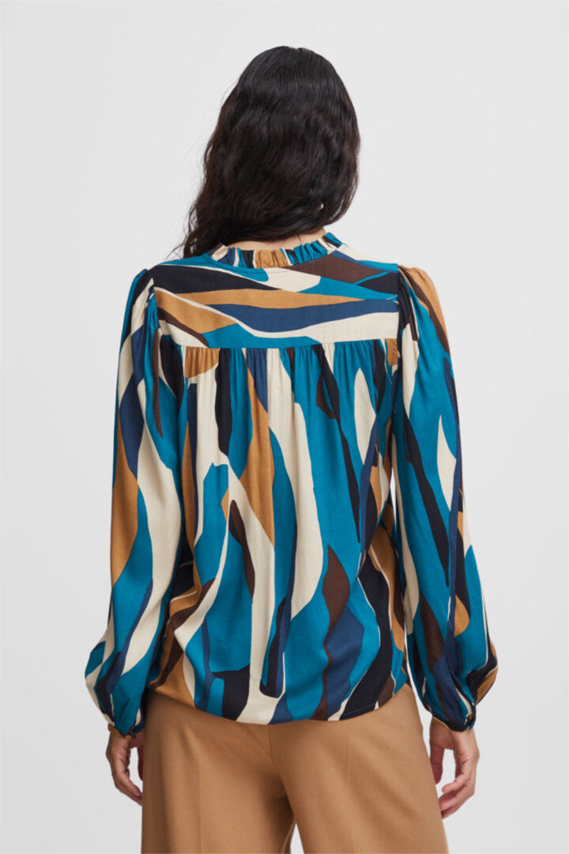 Hisia blouse, teal mix