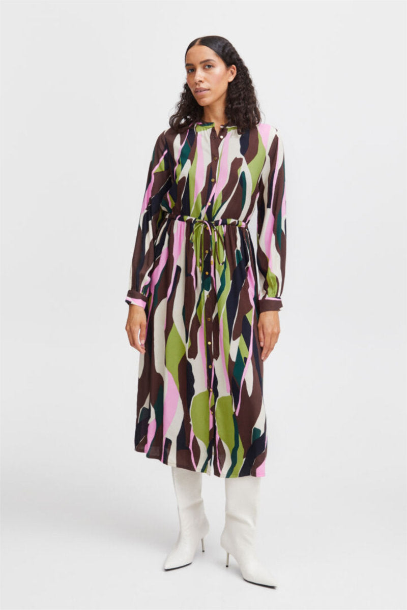 Hisia long dress, guacamole mix