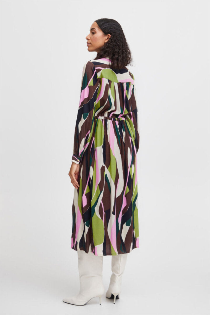 Hisia long dress, guacamole mix