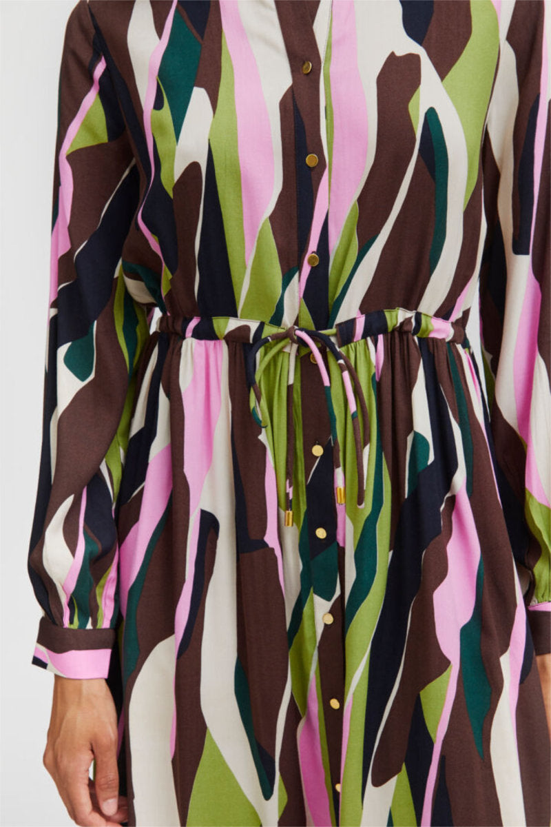 Hisia long dress, guacamole mix