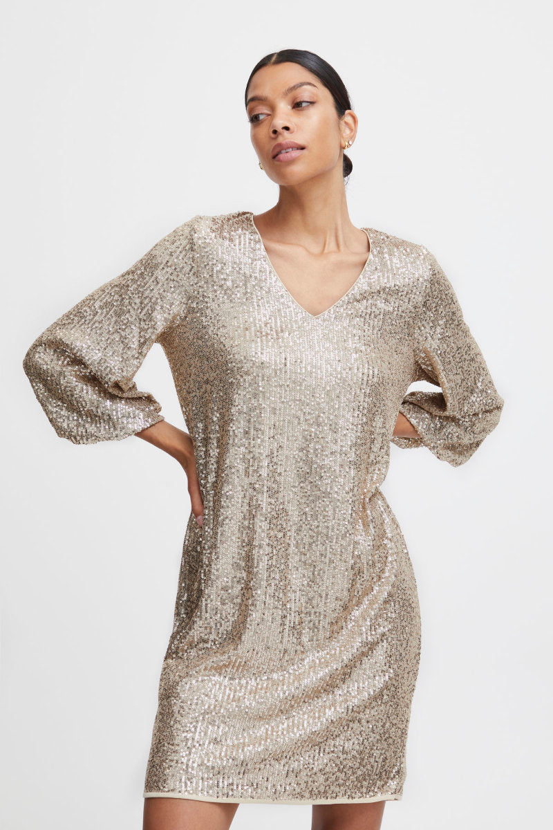 Solia dress, pale gold