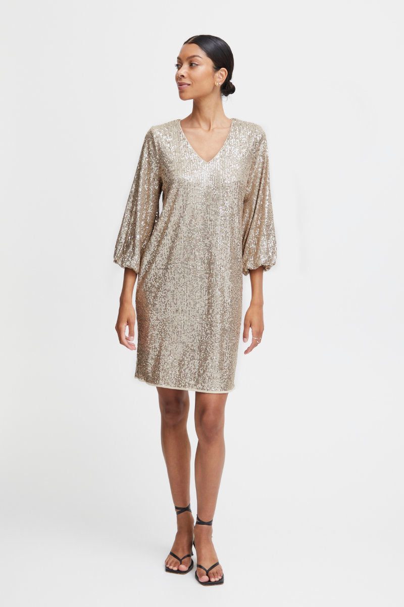 Solia dress, pale gold