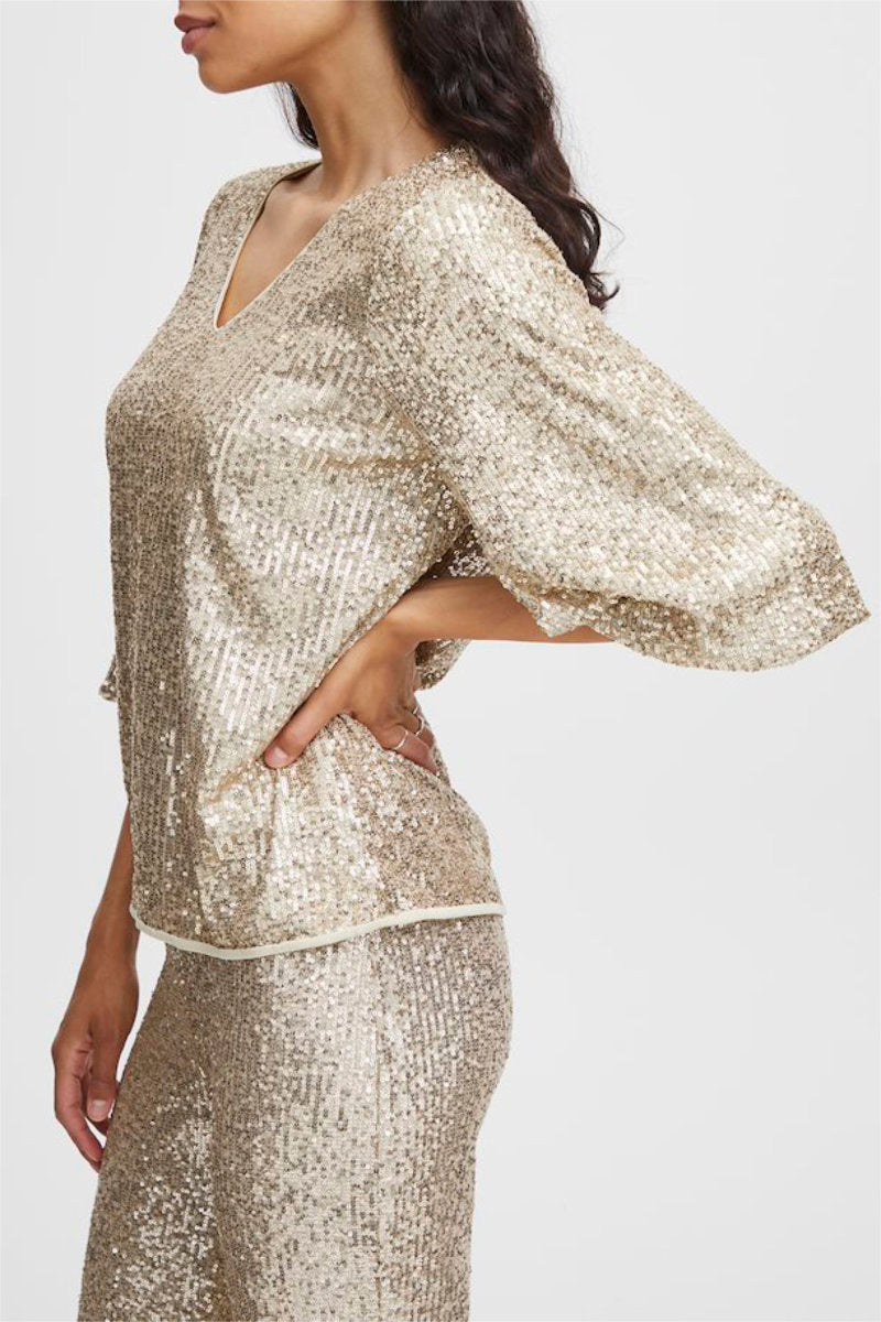 Solia top, pale gold