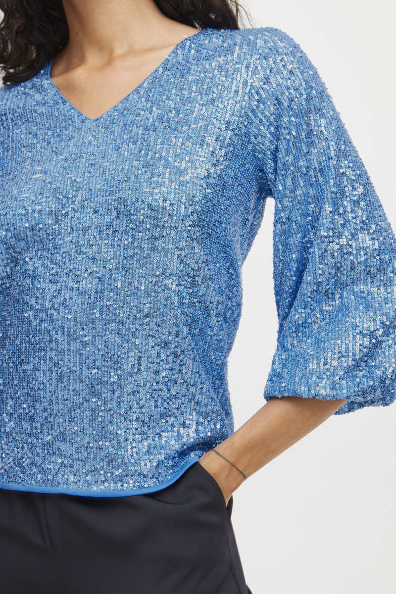 Solia top, ice blue