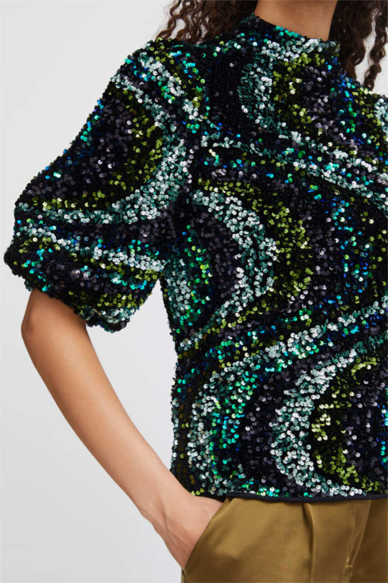 Samio top, black green