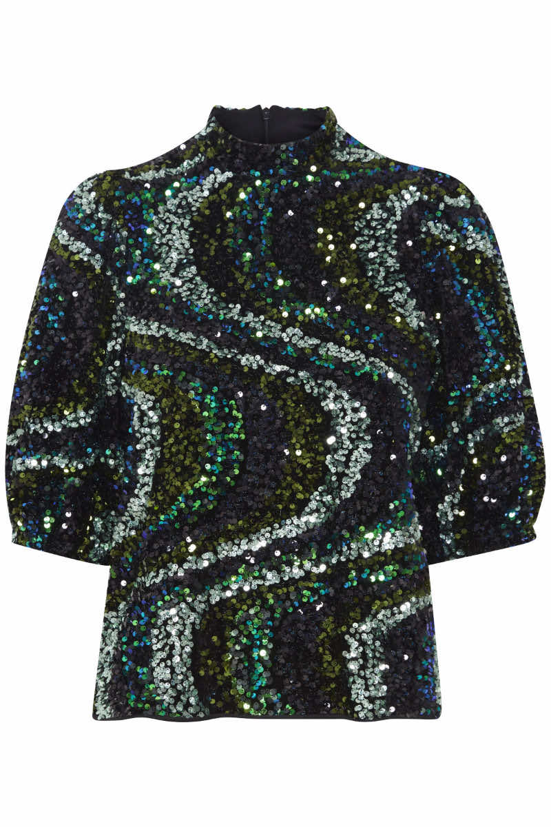 Samio top, black green
