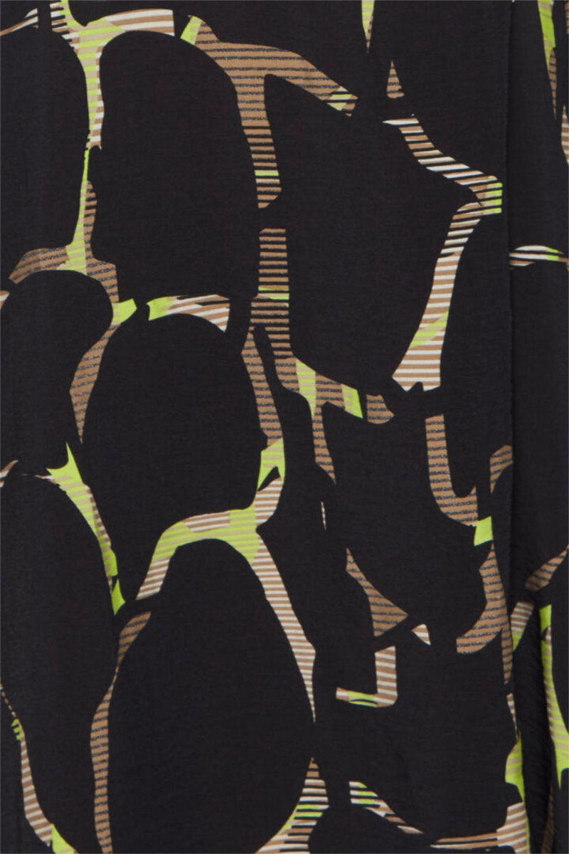 Ibine wrap dress, black green