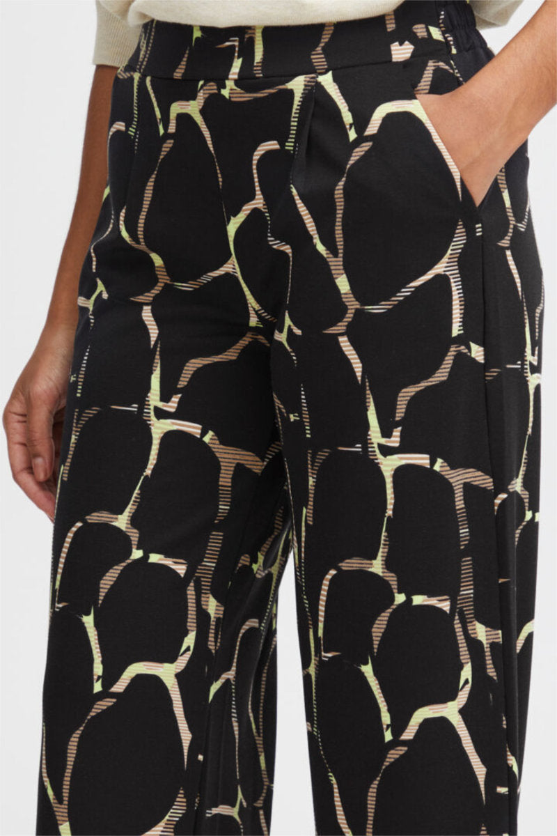 Rizetta trousers, black green