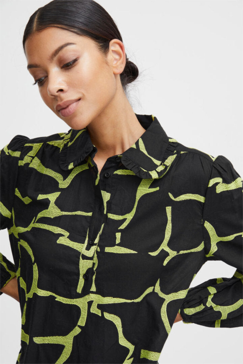 Haliey dress, black green