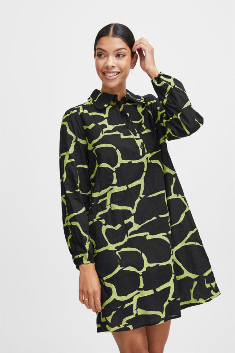 Haliey dress, black green