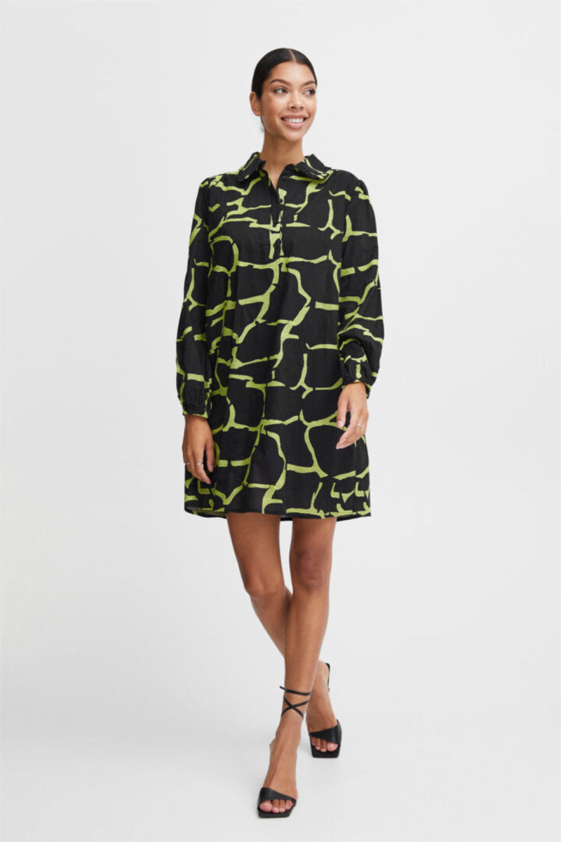 Haliey dress, black green