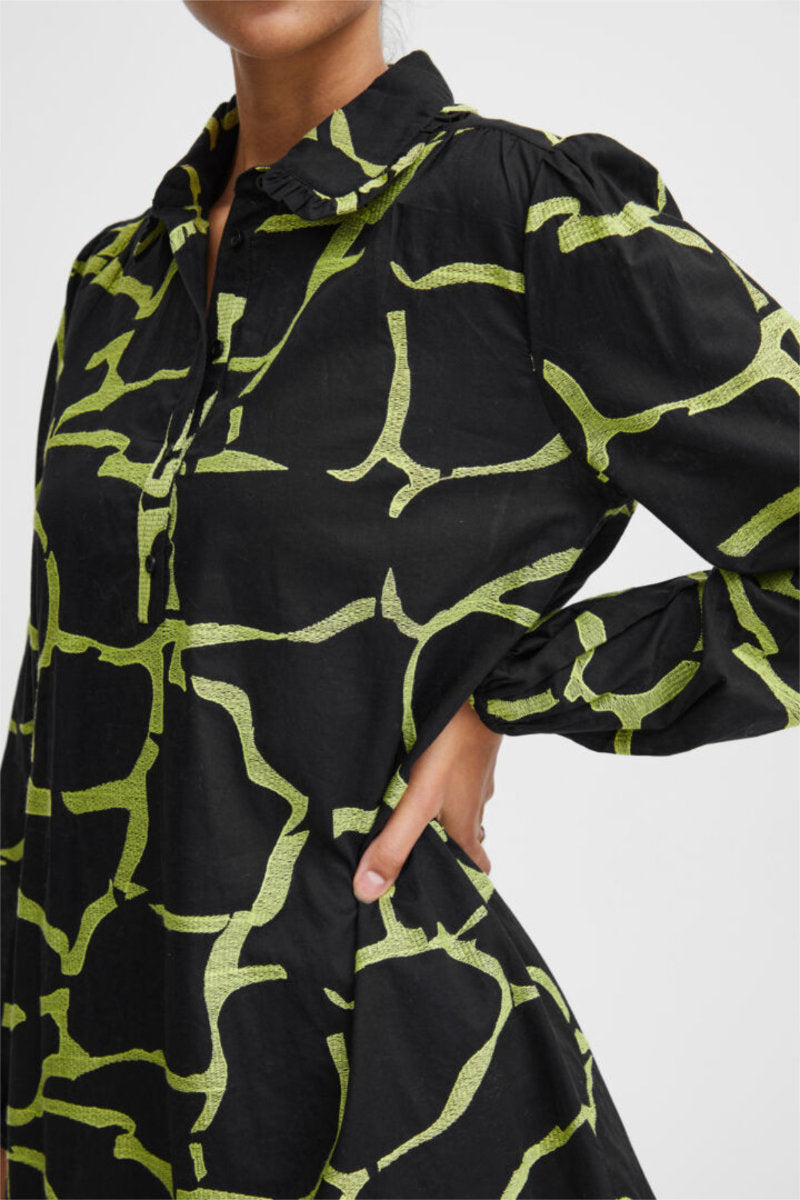 Haliey dress, black green
