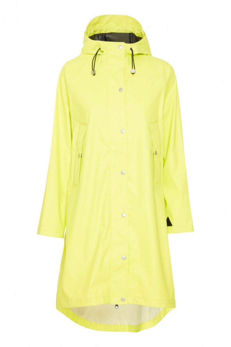 Avan long raincoat, zingy green