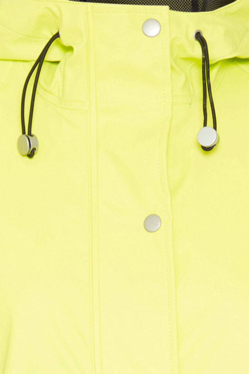 Avan long raincoat, zingy green