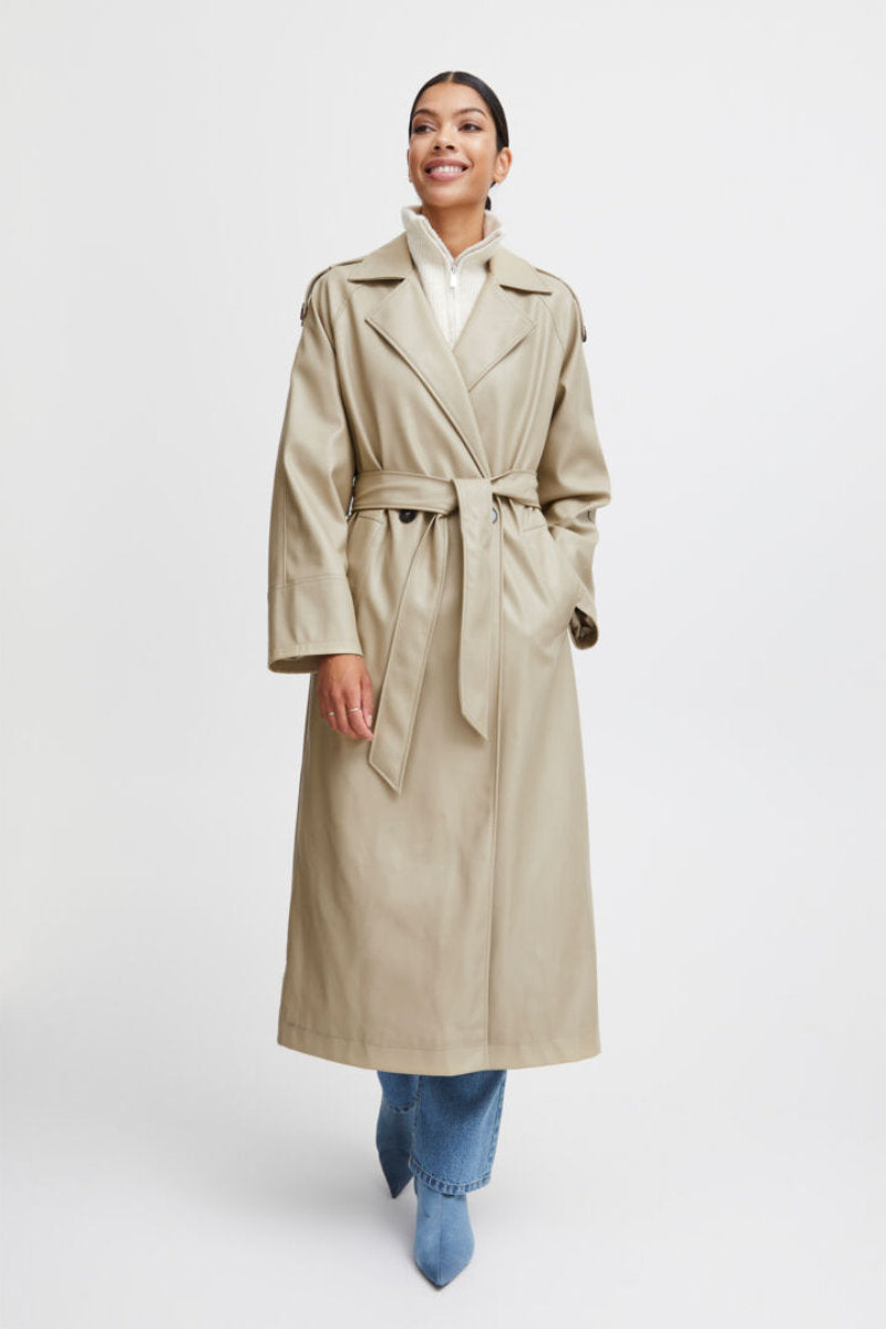 Dafany trench coat, stone