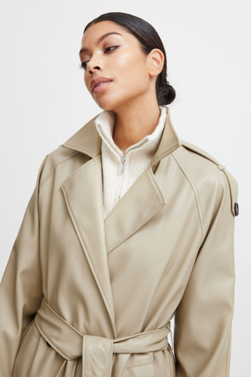 Dafany trench coat, stone