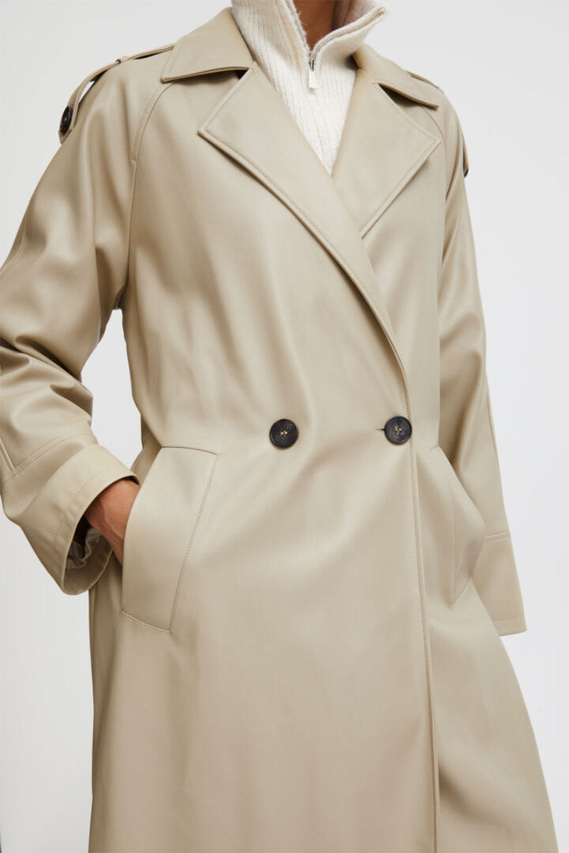 Dafany trench coat, stone