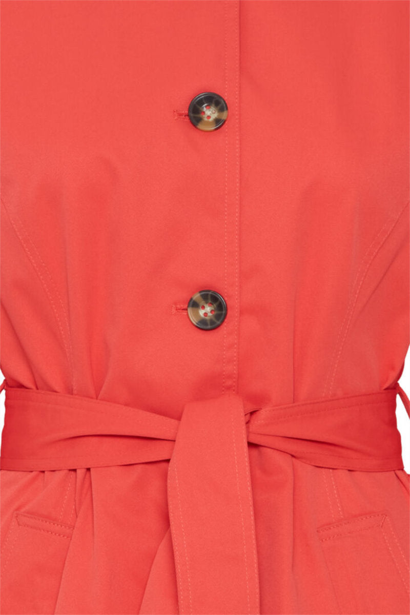 Amona trench coat, coral