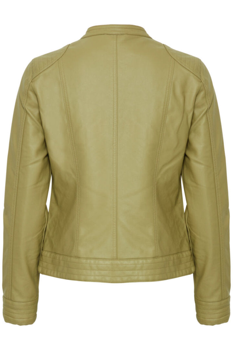 Acom faux leather jacket, aloe